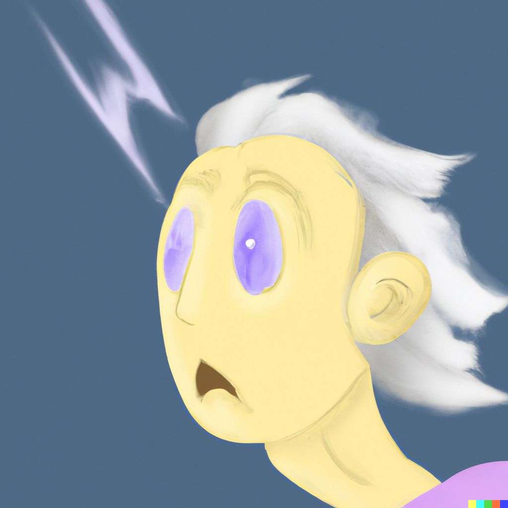 a representation of anxiety, digital art, caricature